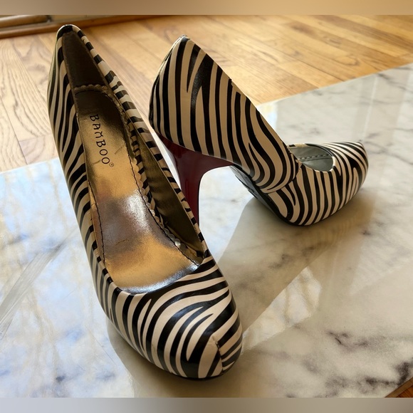 4 for $20 | Bamboo | Zebra Stripe Stilettos - Picture 4 of 10
